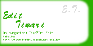 edit timari business card